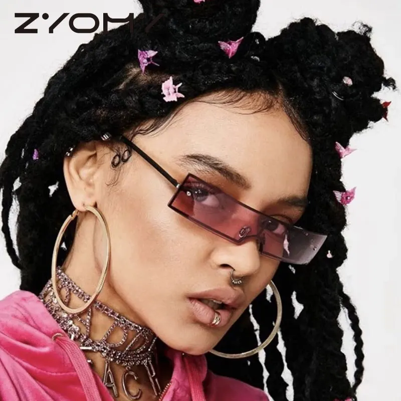 

Q New Fashion Retro Male Eyewear Rectangle Shades Retro Brand Designer Glasses Women Small Frame Gafas De Sol Mujer