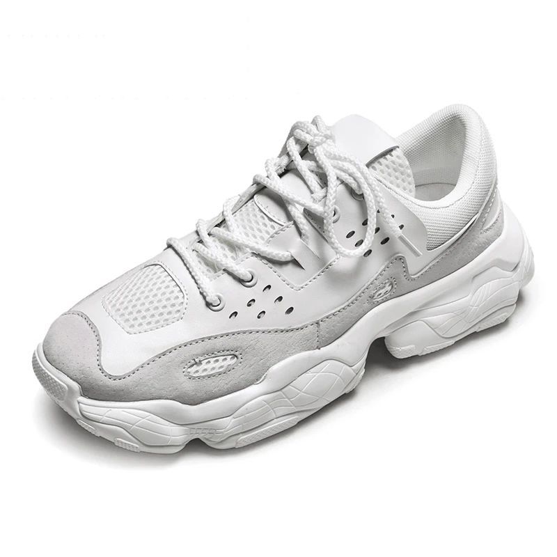 Новинка 2019 года Мужская обувь из искусственной кожи дышащая повседневная для