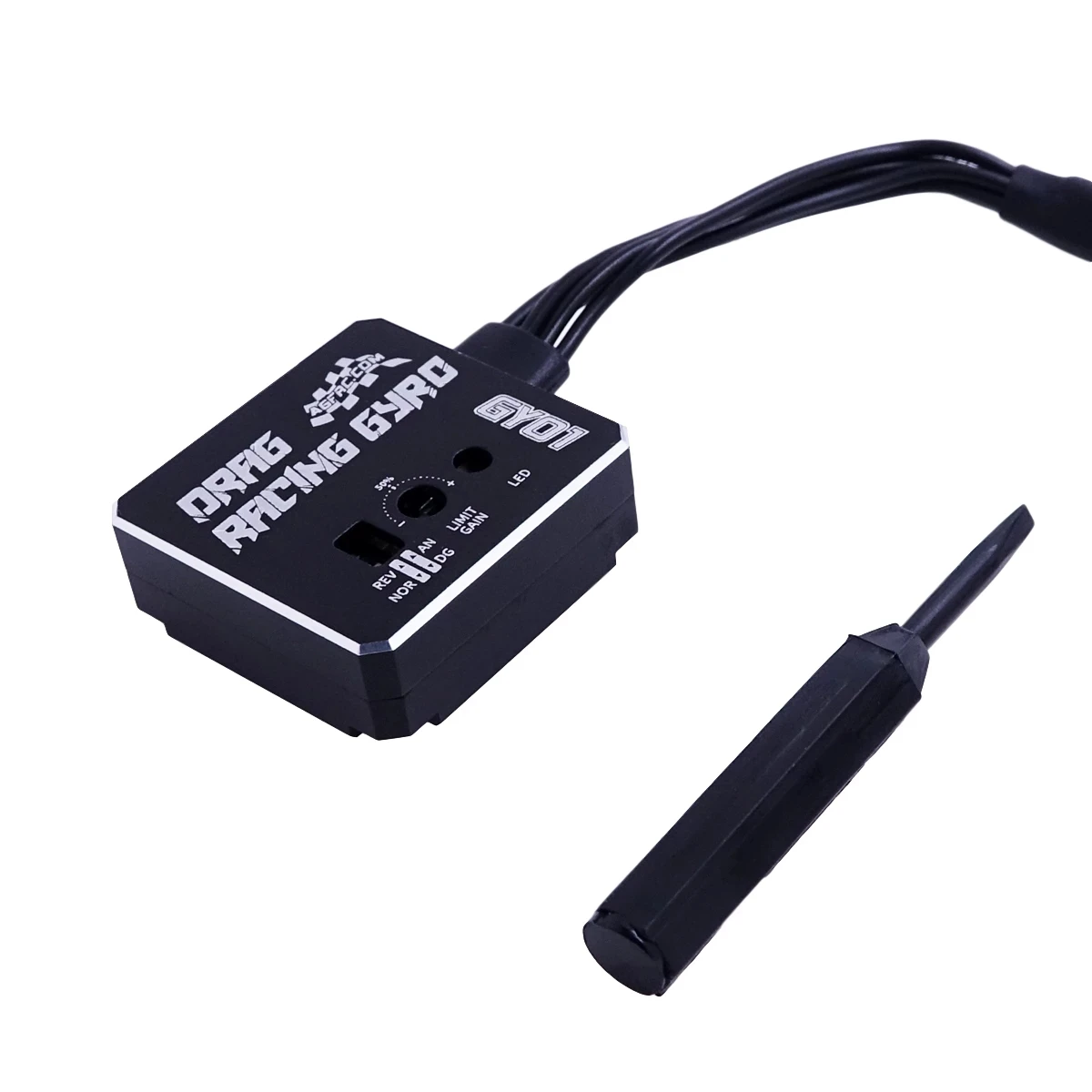 AGFRC-carcasa de aluminio GY01 CNC, Control de alta estabilidad, f&aacute;cil ganancia, giroscopio de direcci&oacute;n ajustable para coche de derrape RC-4