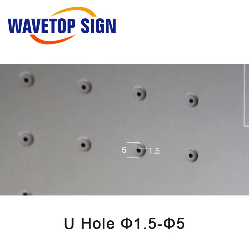 U Hole D1.5-D5 WaveTopSign вакуумная адсорбционная платформа прямое отверстие V отверстие U отверстие Polar отверстие использовать для ЧПУ лазерной резки - Цвет: U Hole D1.5-D5