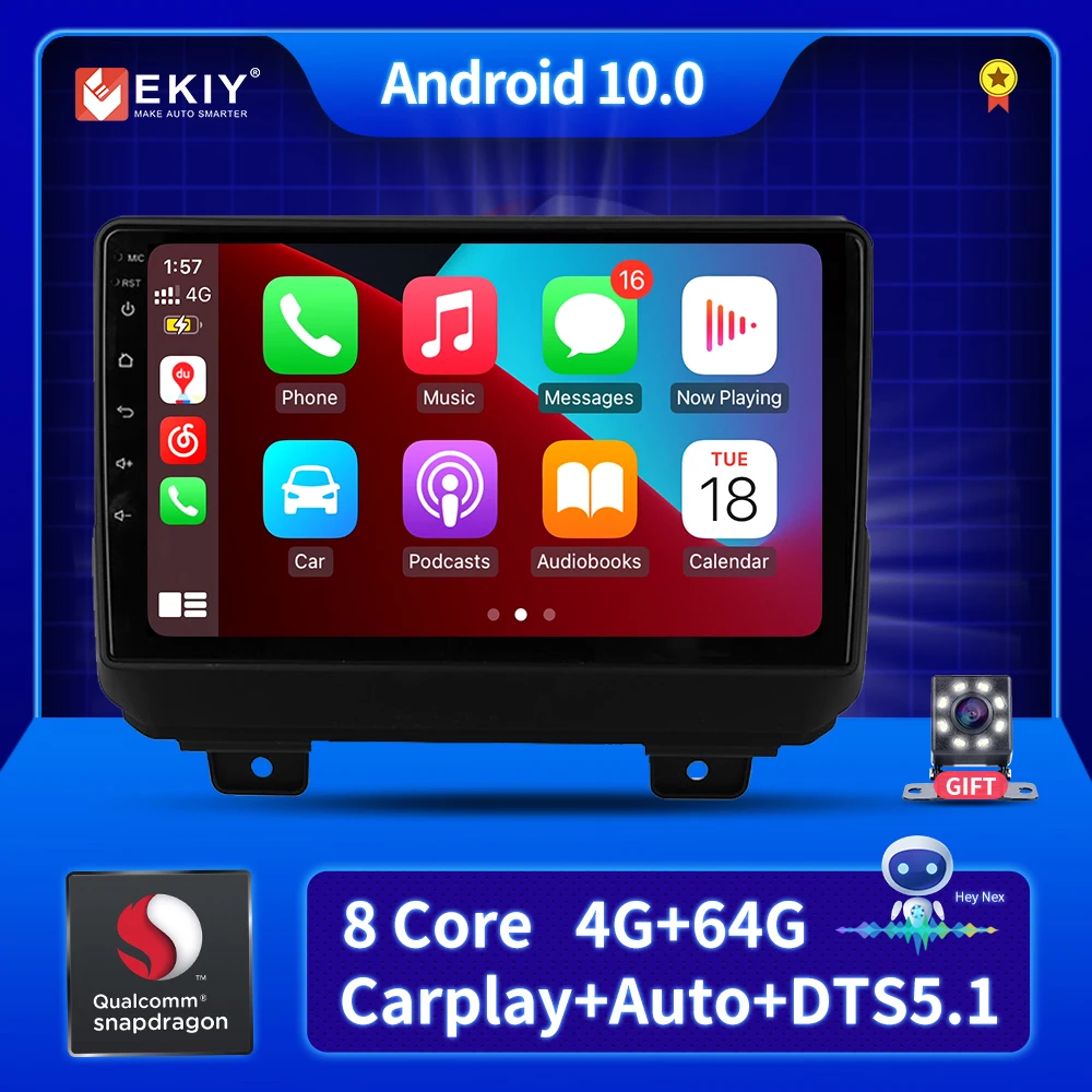 Автомагнитола на Android 10 с голосовым управлением мультимедийная магнитола для Jeep