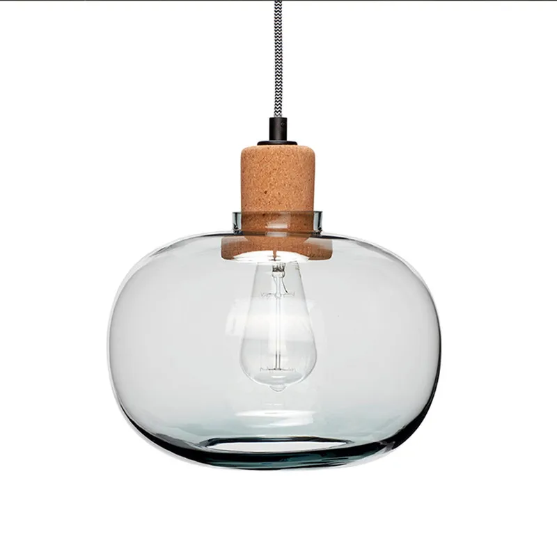 Windawn Nordic Pendant Lights Glass Ceiling Lamp Cork Hanging Classics Hotel Dining Room Bedroom For | Освещение