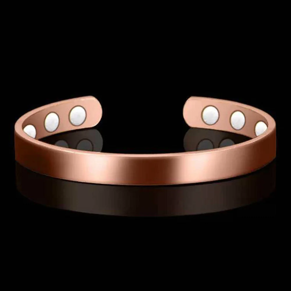 Copper Health Care Magnetic Therapy Bracelet For Arthritis Men Women Rose Gold Opening-mouth Design Delicate | Украшения и