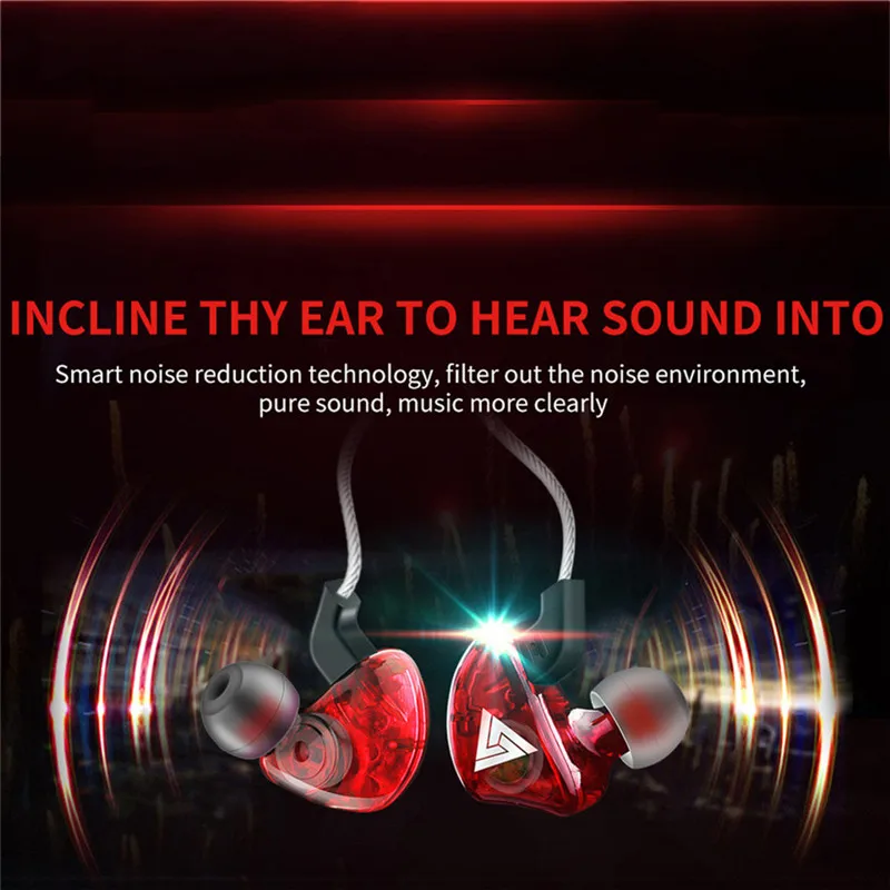 Новые наушники QKZ CK5 в наушниках стерео спортивные музыка шумоподавление |