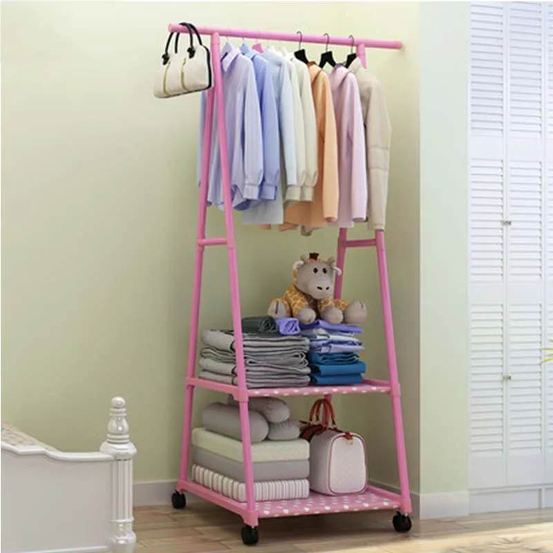 Простая сборная вешалка для одежды из нержавеющей стали спальни стойка шляпы