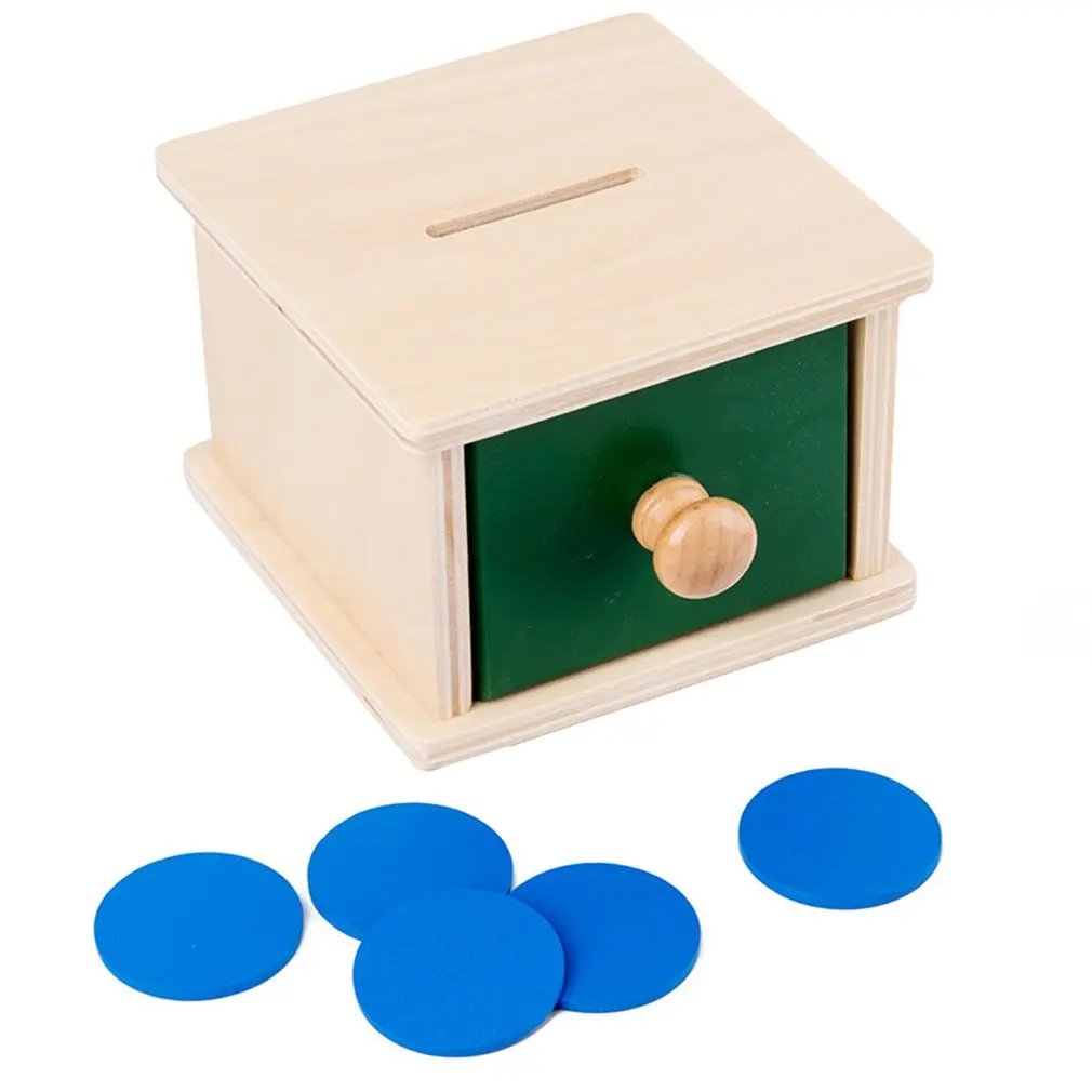 

Детские деревянные Обучающие игрушки, коробка для монет, ящик, учебные пособия, коробка для монет, детские подарки