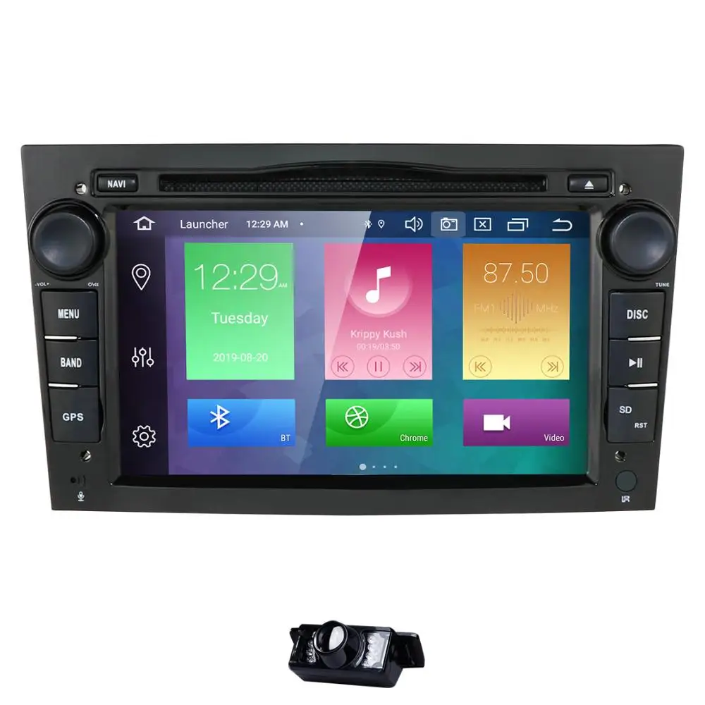 black Android 9,0 4G+ 64G 8core ips экран DSP 2 DIN Автомобильный gps для OPEL Vauxhall Astra H G J Vectra Antara Zafira Corsa dvd-плеер CAM BT - Цвет: black