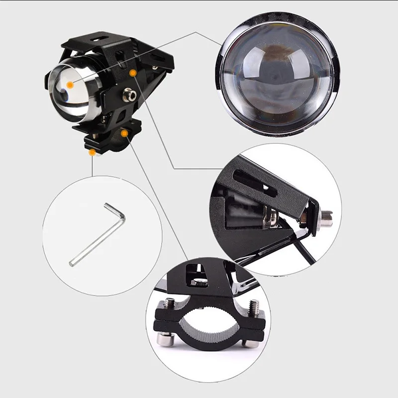 Светодиодная фара для мотоцикла U5 Farol Moto аксессуары Kawasaki z1000 Suzuki intruder 1400 BMW r1200gs lc