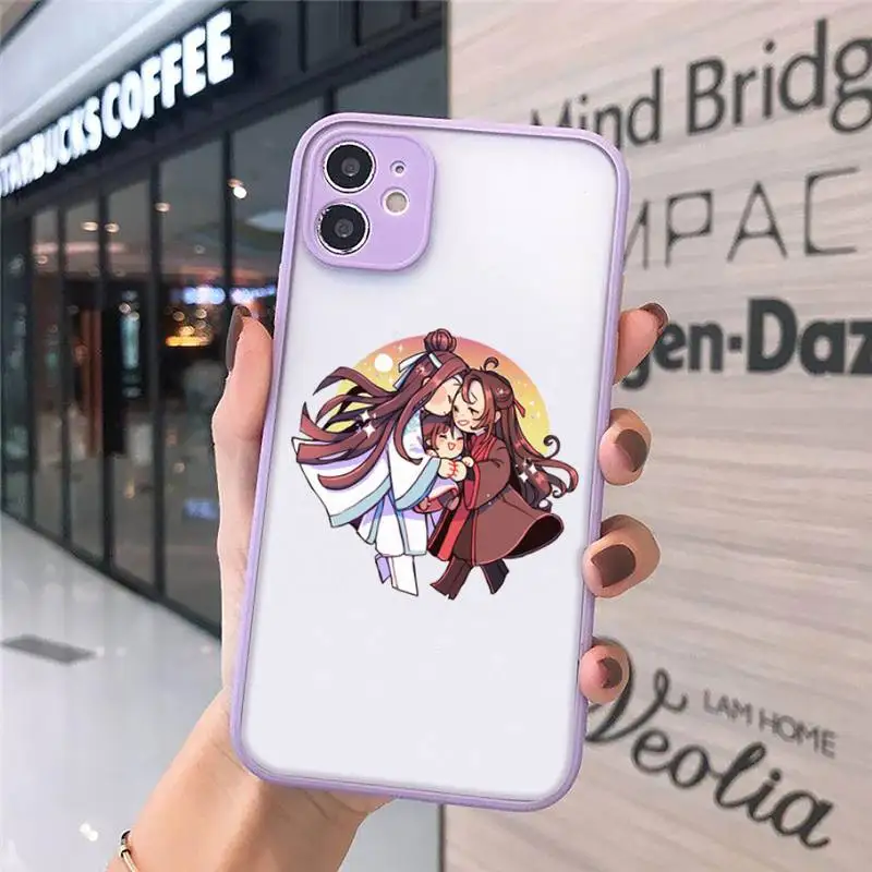 

Anime Tian Guan Ci Fu CUTE Phone Case Matte Transparent for iPhone 7 8 11 12 s mini pro X XS XR MAX Plus cover funda