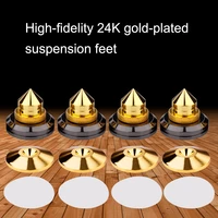4pcsset speaker spike stand feet cone base pads stick on turntable subwoofer cd audio amplifier with double sided adhesive