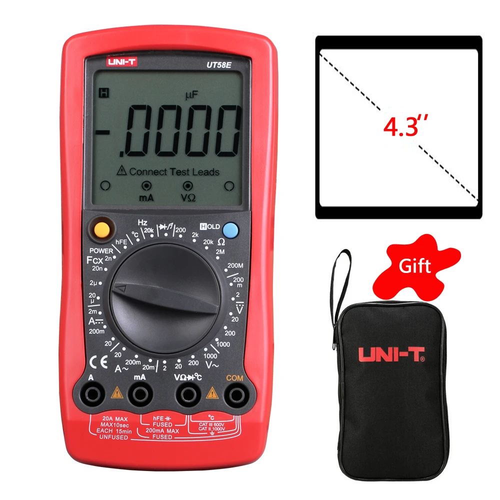 UNI T UT58A / UT58B UT58D UT58C UT58E цифровой универсальный электроизмерительный прибор