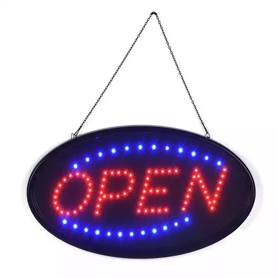 

LED store Open sign Logo Advertising Light Board Shopping Mall Bright Animated Motion Neon Business Store Billboard US EU Plug