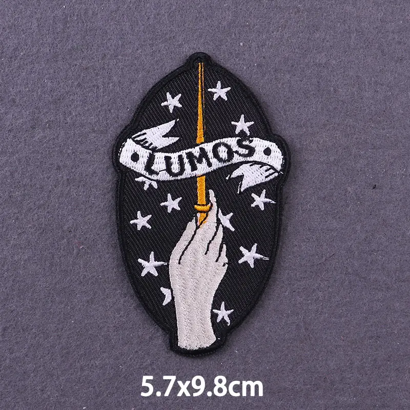 Punk Skull Patches On Clothes Hippie Biker Clothing Thermoadhesive Dress Badges DIY Embroidered Patch For | Дом и сад