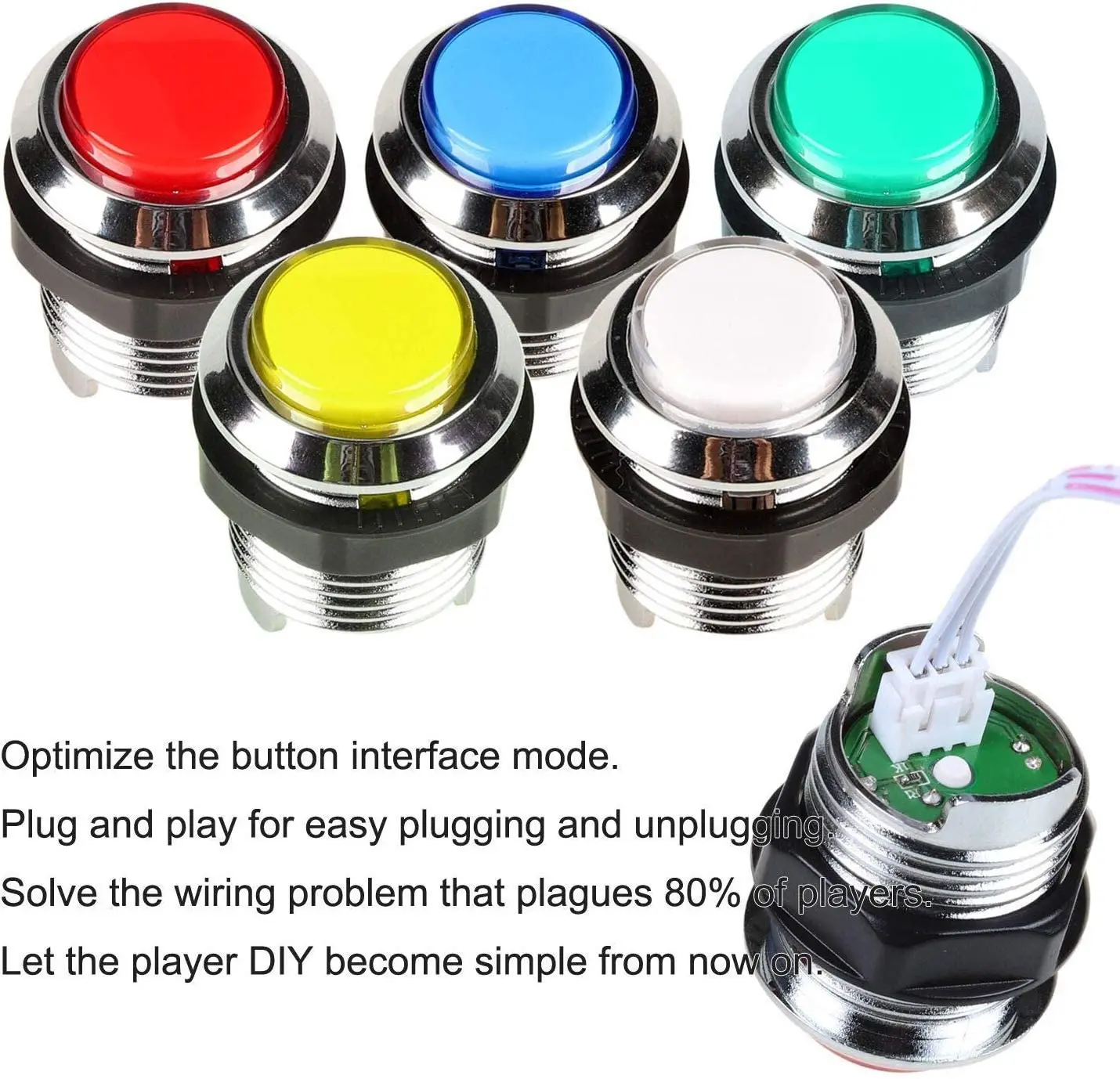 Аркадные геймпады и стандартные контроллеры набор для игр сделай сам 2 овальных