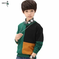 retail new 5 16 years boy sweater casual outwear kids o neck autumn winter childrens clothing boys pullover patchwork sweaters