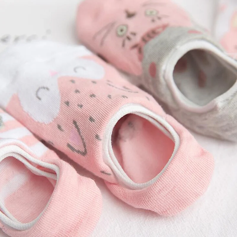 Носки женские хлопковые с мультяшным принтом 5 пар|Носки| |