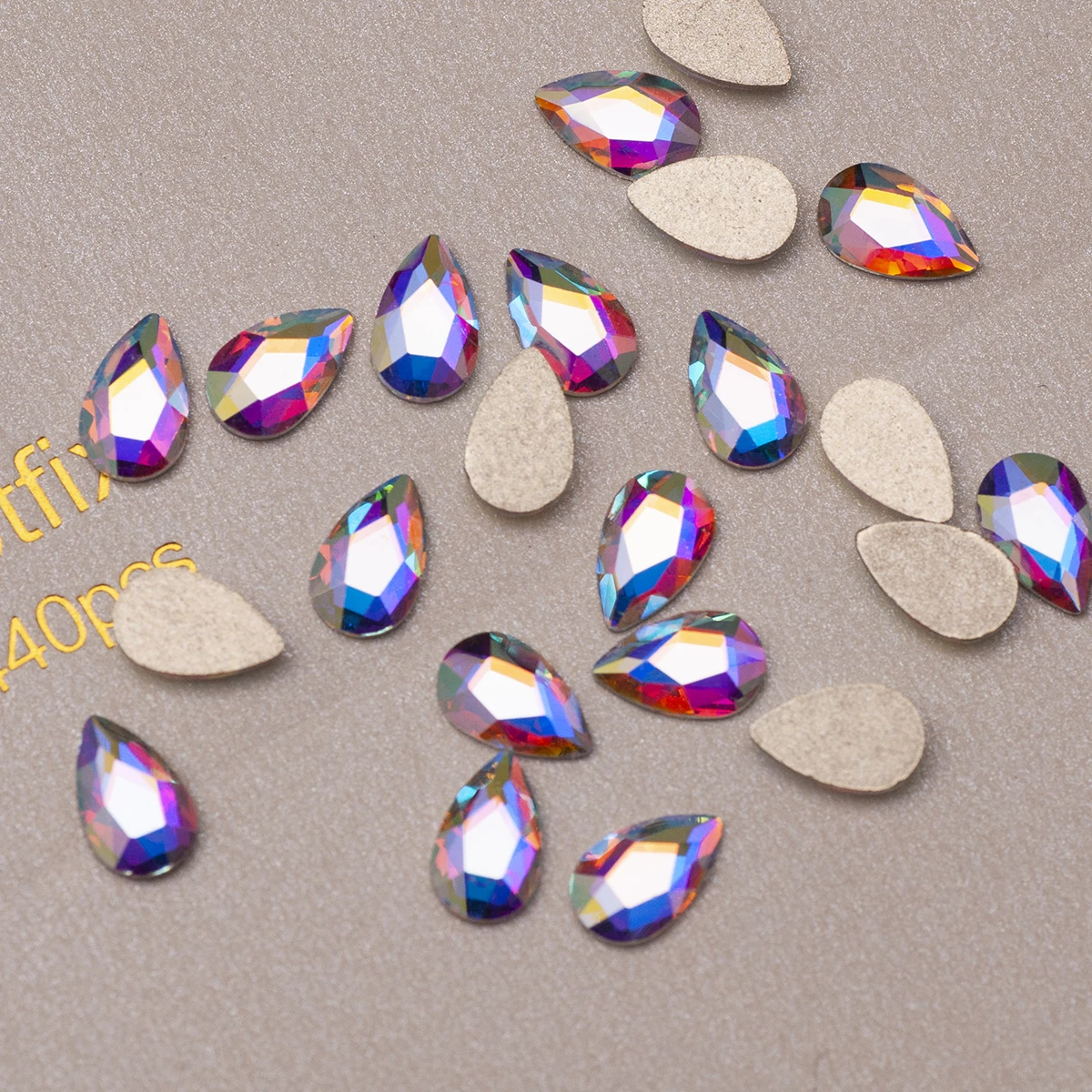 20 шт. высокое качество Стразы корейская мода 3D дизайн ногтей груша плоская спина