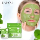 Зеленая глиняная маска для лица LAIKOU Longjing с маття, контроль жирности, сужение пор, отбеливание, удаление черных точек, уход за кожей