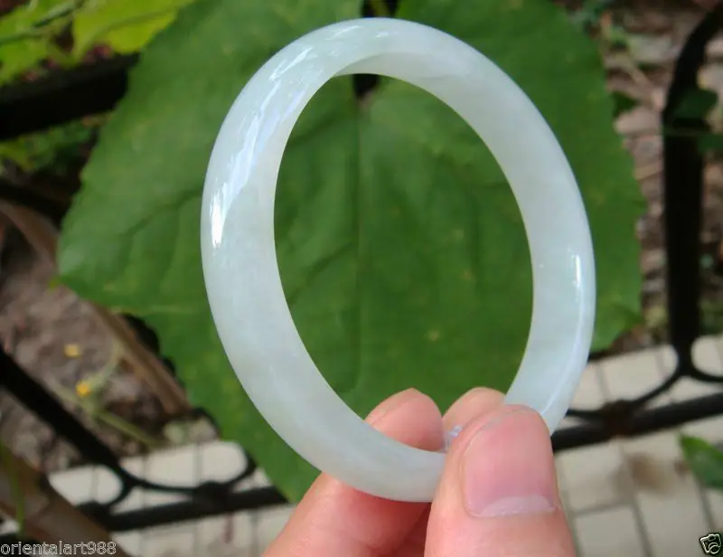100% Натуральный Необработанный ледяной жадеит изумруд нефрит браслет 59 мм 25 класс