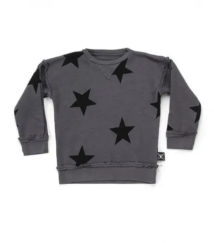 grey star Nu kids/толстовки с капюшоном и надписью; Одежда для мальчиков; Одежда для девочек; куртки; пальто; зимние комплекты для детей; Одежда для новорожденных - Цвет: grey star