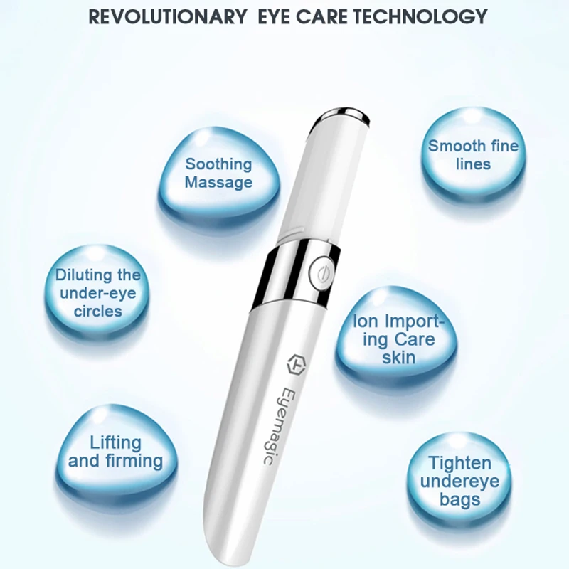 Nanotime Eyemagic beauty, ручка против морщин, мини устройство для массажа глаз, электрическая вибрация лица, волшебная палочка для ухода за кожей, инструмент для красоты