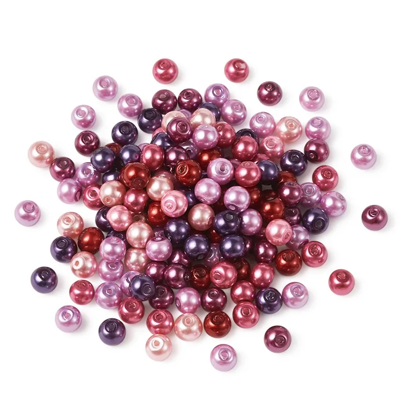 4~4.5mm Glass Pearl Loose Jewelry Bead Set Caramel Mix Environmental Round Dyed Mixed Color Hole: 0.7~1mm about 1000pcs/box. | Украшения и