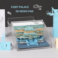 160sheets omoshiroi block 3d sticky notes fairy palace scrapbooking diy decorative label party gifts stationery album notepad