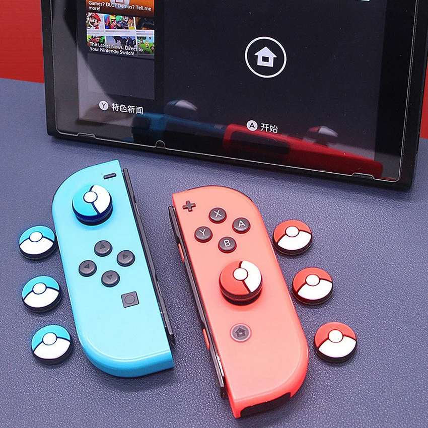 For Nintendo Switch Joy Con Silicone Thumb Grips Joystick Cover Caps Protection |