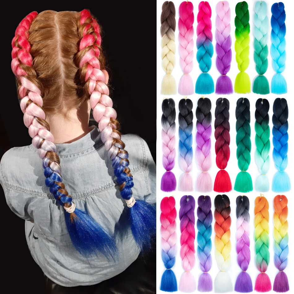 Betella 24 inch Ombre Color Synthetic Hair Braids Pre Stretched Wholesale Jumbo Braiding KaneKalon Extensions 100g/pcs |