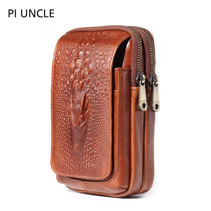 Сумка поясная мужская из натуральной кожи в стиле милитари|Поясные сумки| |