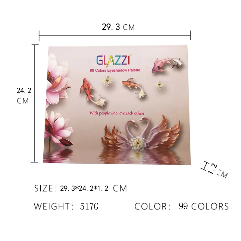 

99 Colors Eye Shadow Pearlescent Matte Glitter Powder Sequins Eyeshadow Palette Easy To Color Matte Texture Smooth Powder TSLM1