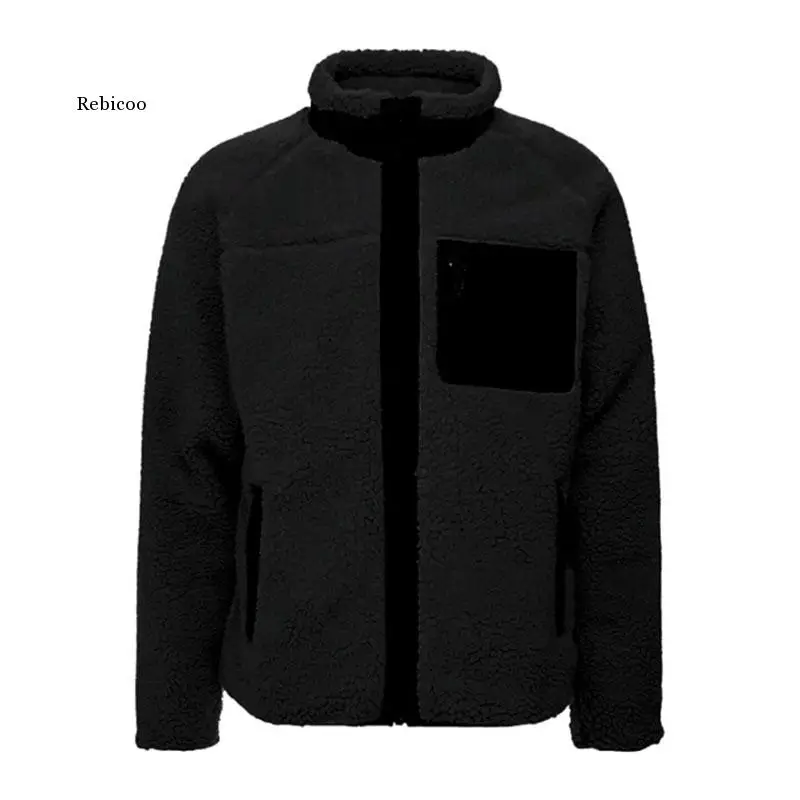 

Autumn and Winter Men's Jacket Men's Polar Fleece Thick Warm Jacket Loose Fashion Street Style Jacket Cardigan