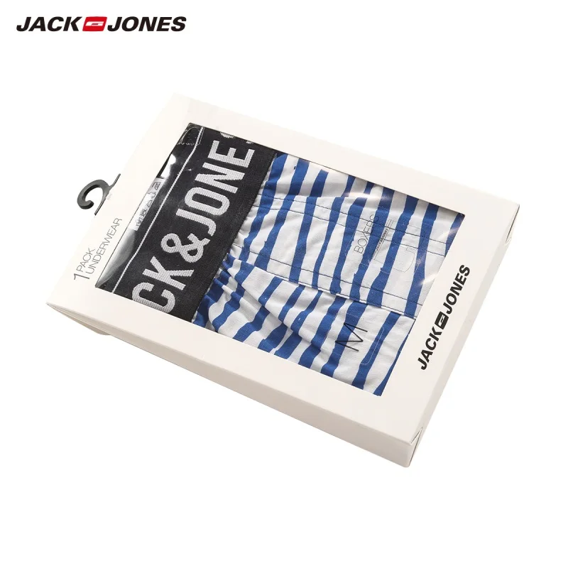 JackJones, мужские трусы-боксеры из хлопка с принтом, мужское нижнее белье, домашние штаны для мужчин, 219192536