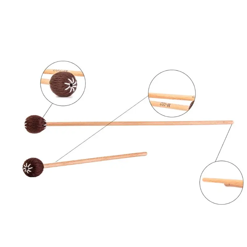 

Marimba Mallets, Uspacific 1 Pair Medium Hard Yarn With Beech Handle M68D