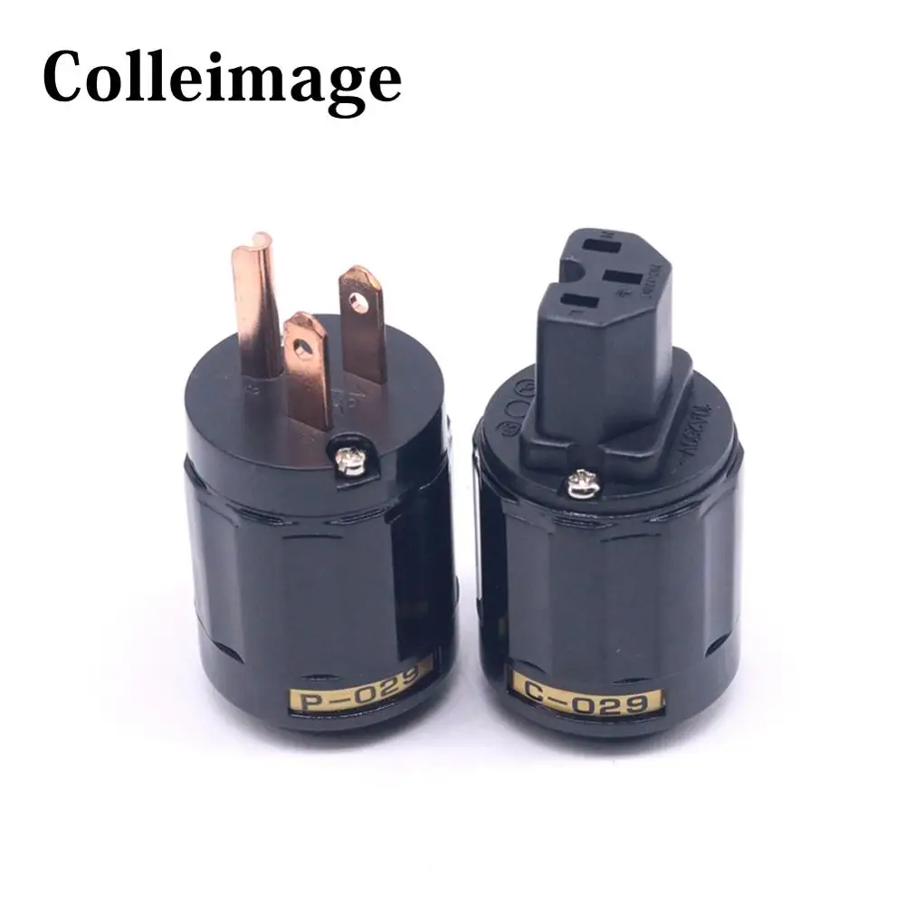 Cabo de Alimentação Conector de Alimentação Ficha de Áudio Colleimage Hifi Pure Copper Eua Plug Power Iec Amplifie Faça Você Mesmo Adaptador P-029 & C-029