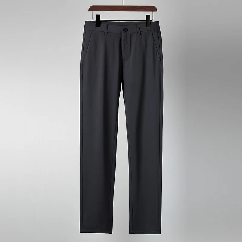 

Ice silk casual pants men's 2021 summer new straight pants slim light business trousers men's pants thin pants