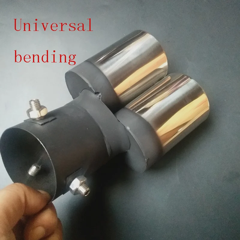 Double tube bending Автомобильные универсальные аксессуары для глушителя из нержавеющей стали для Kia Rio 3 4 K2 K3 K5 K4 Cerato, Soul, Forte, Sportage R, SORENTO, Mohave, OPTIMA - Цвет: Double tube bending