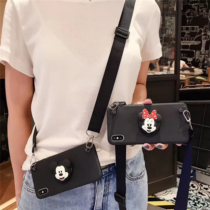 Силиконовый чехол с объемным рисунком Минни для телефона Huawei P40 lite E P30 P20 Pro P10 PLUS P9