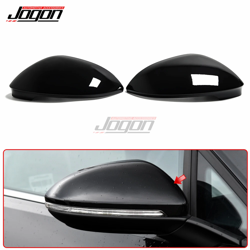 

ABS Black Rearview Mirror Caps Side Wing Rear Mirror Cover For VW Golf 8 MK8 VIIIGTI R GTE GTD 2020-2021 Replacement