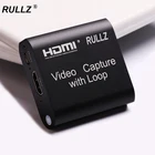 Карта видеозахвата Rullz 4K 1080P USB2.0 USB 2,0 HDMI для Xbox PS4, коробка для записи игр, ПК, телефона на Android, прямой трансляции