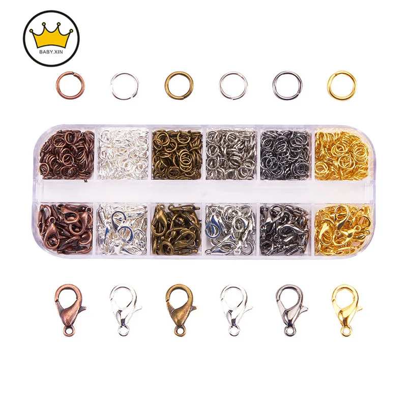 

Застежки-карабины из сплава и железа для изготовления украшений, 1 коробка