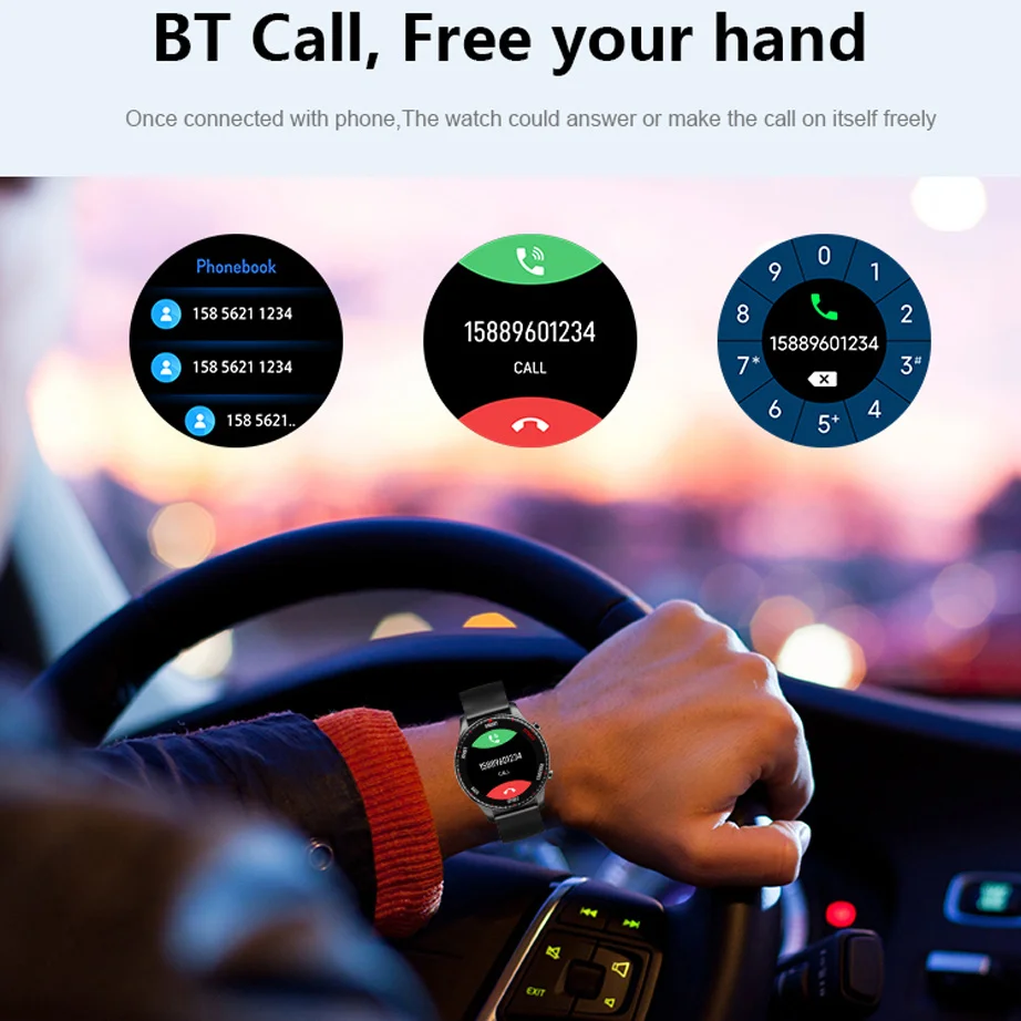 missgoal health monitoring men watch bluetooth compati waterproof sport watch wearable devices smart electronics for android ios free global shipping