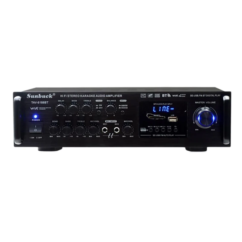 

NEW-200W для караоке, 220 В, стерео, аудио, домашнего кинотеатра, динамик, звуковой приемник