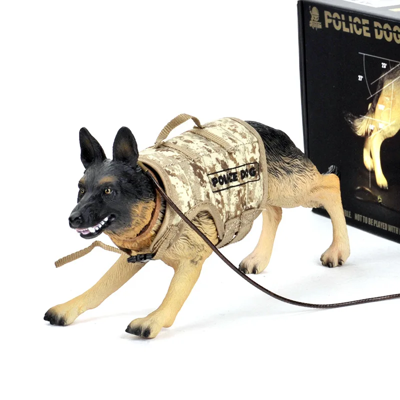 

Military Scene Decoration Exquisite Simulation German Shepherd Soldier Model 1/6 Police Dog Animal Model Toy Simulation Dog
