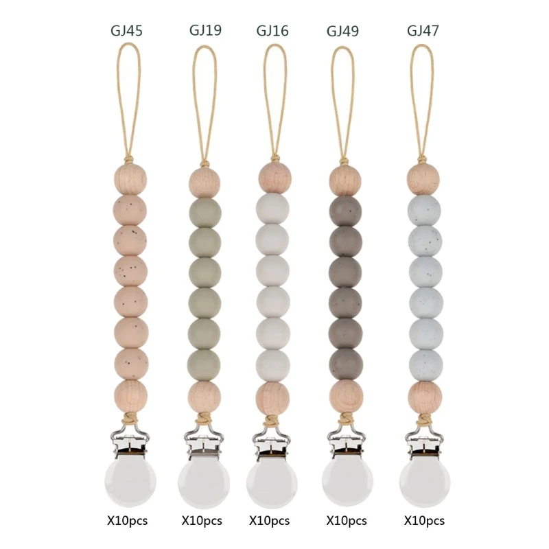 

50 шт. зажимы для соски-пустышки цепи силиконовый для изготовления украшений своими руками, держатель с зажимом для соски-пустышки цепочки д...