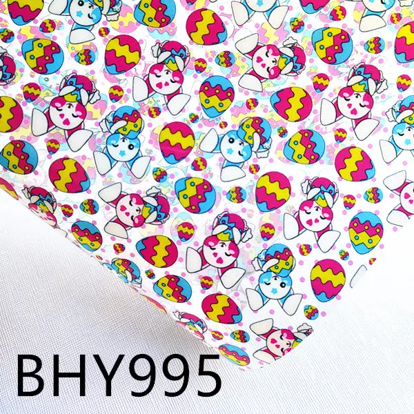 Прозрачная Пасхальная ткань из ПВХ с мультяшным УФ-принтом Размер A4 20*33 см BHY995 |