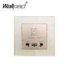 Shaver Power Socket Plug Glass Panel Wallpad 16A Hotel House Shaver Charger Wall Outlet 86mm * 86mm