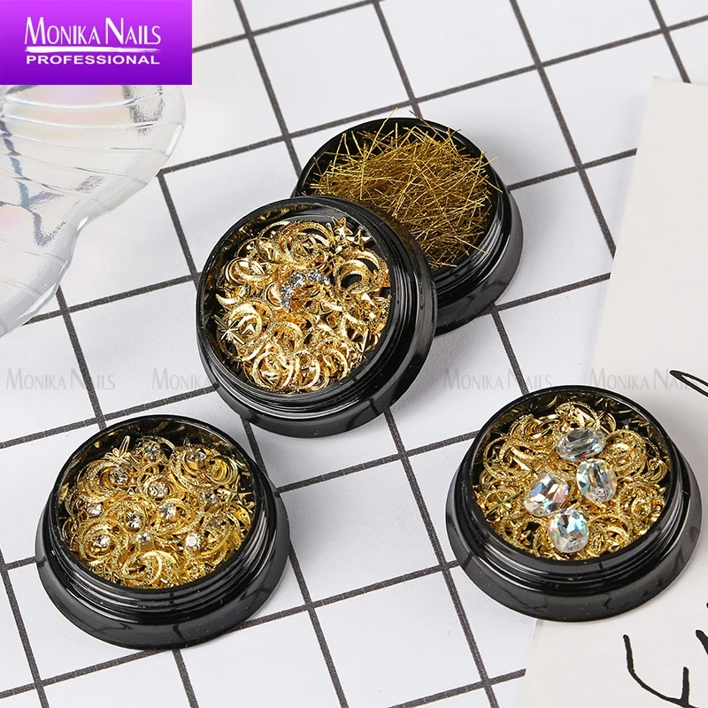 DIY 3D Nail Art плоские кристаллы полые Искусственные Шпильки аксессуары Стразы