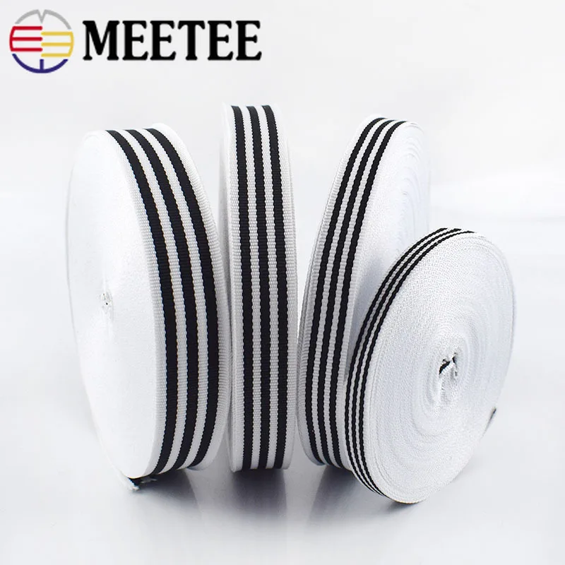 30 метров черно белые полосатые Полиэстеровые лямки сумка рюкзак ремень ленты
