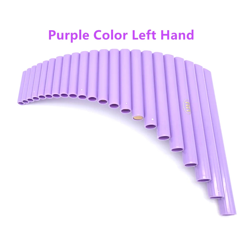 Purple Left Hand UU panflute 22 трубы ABS пластик panges G ключ Pan флейта, музыкальные инструменты, 7 цветов, сковорода flauta - Цвет: Purple Left Hand